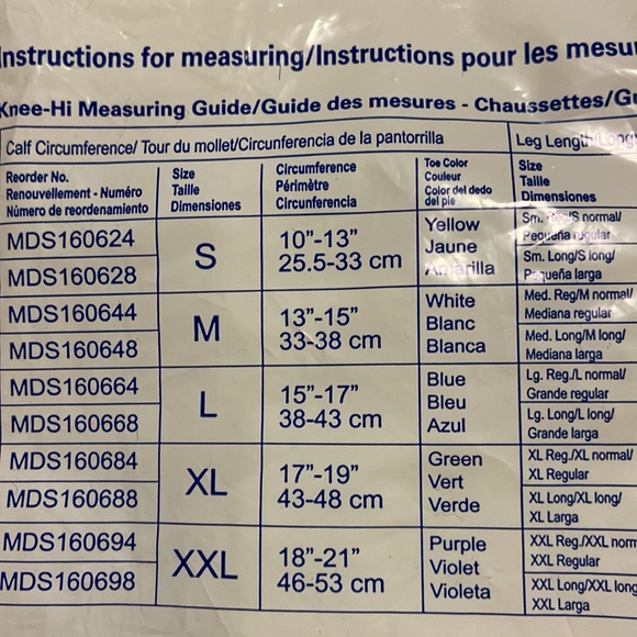 3 new Anti-Embolism stockings -medium regular - Picture 2 of 3